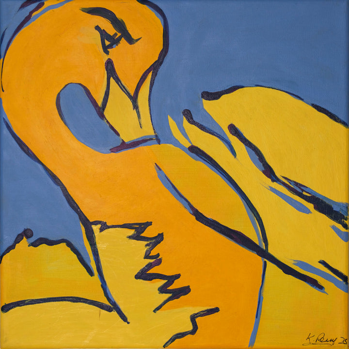 Swan Painting Series #3 (SOLD)