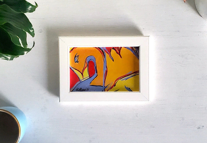 Mini Print - Swan Painting Series #9